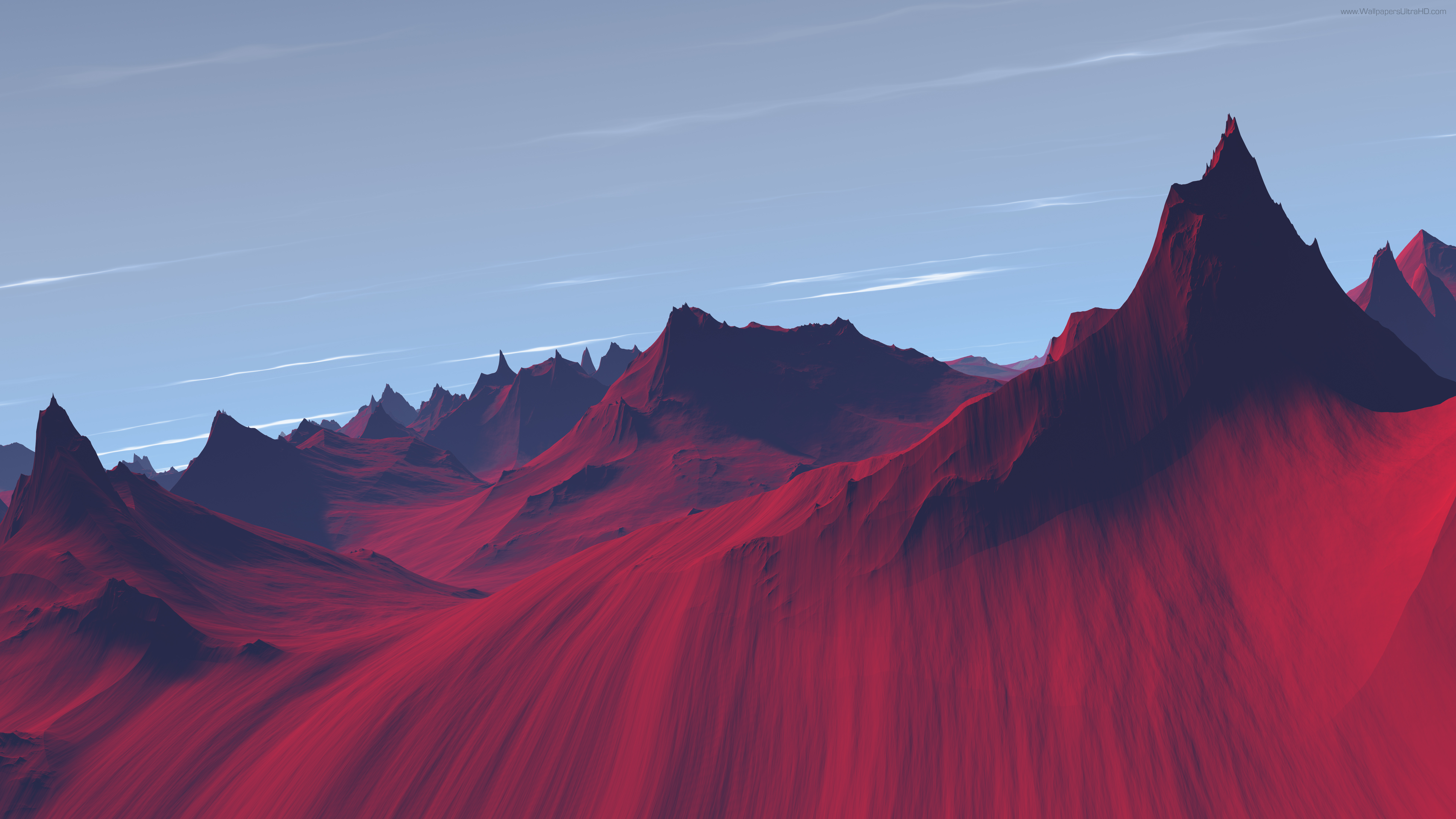 Red velvet mountain 8K photo